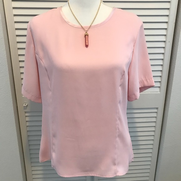 Christie & Jill Tops - Christie & Jill Pink Short Sleeve Blouse